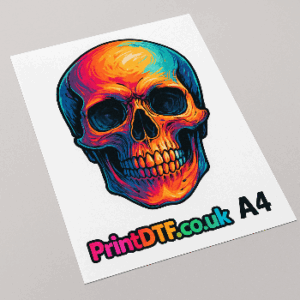 DTF Skull Print – A4 Transfer Sheet